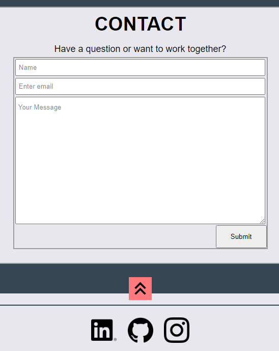 contact form section screenshot